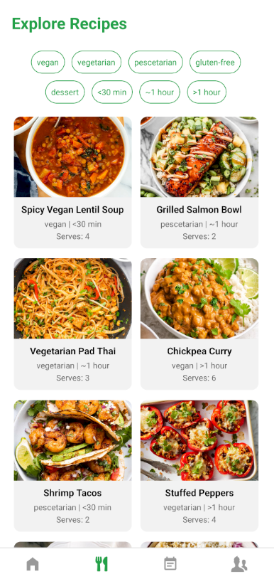 Final App Recipes Page