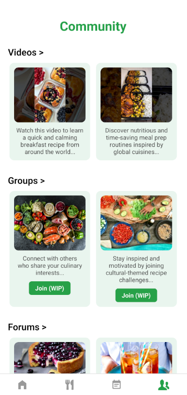 Final App Community Page